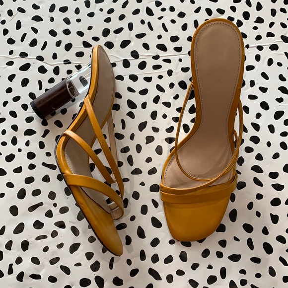 Zara Yellow Mule Sandals